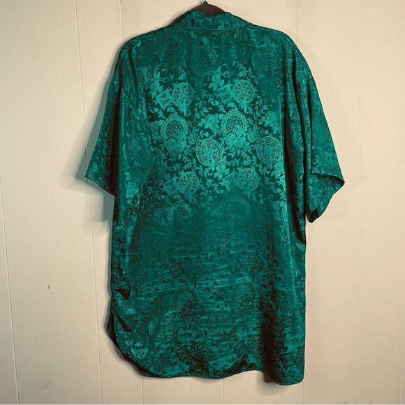 Victoria's Secret Gold Label Green Satin Nightshirt - Picture 4 of 6